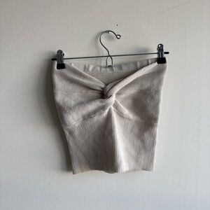 Elegant Cream Women's Pencil Skirt